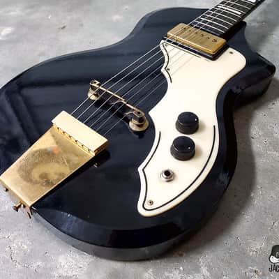 RARE Silvertone / Supro / Valco Artist Rhythm Tone "Art Deco" Electric Guitar (1958, Black & Gold) image 8