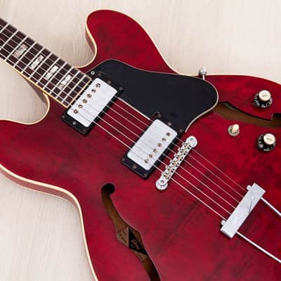 1975 Gibson ES-335 TDC Vintage Semi-Hollow Guitar Cherry Figured Maple w/ T Tops, Case image 8