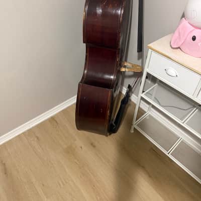 Unknown 3/4 double bass 1870-1900 - Dark image 8