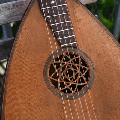 ✴️ Video Included – 1890s Restored Antique Pre-war German Guitar Lute – Flame Maple, Great Condition and Wonderful Sound image 2