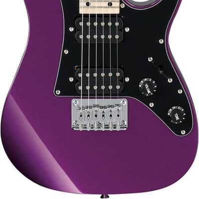 Ibanez GRGM21MMPL 6-String Solid Body Electric Guitar, Right-Handed, Metallic Purple Finish, Mini Size, 24 Frets image 5
