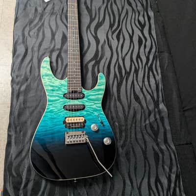 Charvel Pro-Mod Plus Dinky DK24 HSS 2PT QM 2026 - Present - Blue Curaçao image 2