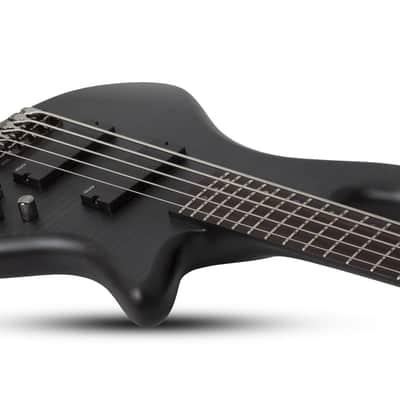 Schecter Stiletto Studio-5 Electric Bass. See-Thru Black Satin (STBLS) image 14