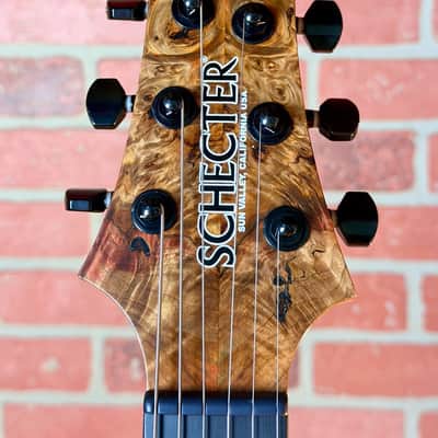 Schecter USA Custom Shop Sunset Extreme Electric Guitar - Natural Satin Stabilized Burl Top image 9