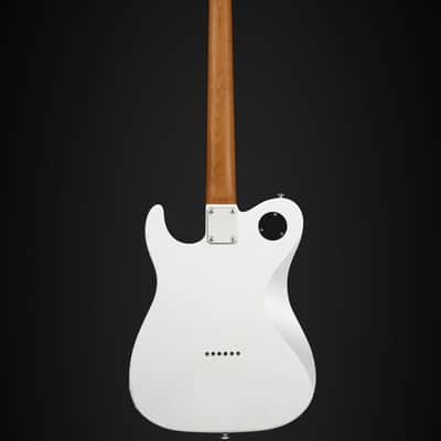 Solid Body Electric Guitar, Mahogany Body, Maple Neck, Rosewood Fretboard, Rounded End Frets, Bone Nut, 22 Frets (White) image 2
