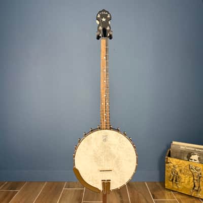 Custom Vega Senator 19-Fret Tenor Banjo with Fiberskin head, Vintage Star Hardware and Marbled Fretboard image 25