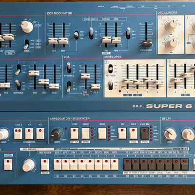 UDO Audio Super 6 Desktop 12-Voice Polyphonic Binaural Analog-Hybrid Synthesizer 2020 - Present - Silver image 1