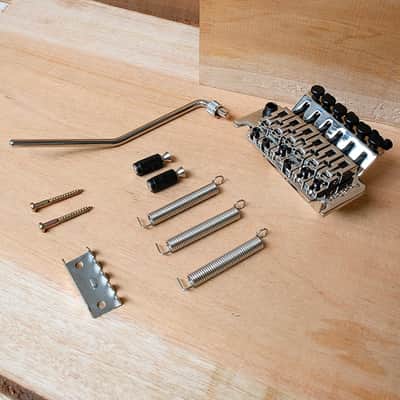 Floyd Rose FRT 1000 Original Style 6 String Tremolo Bridge System Set Chrome with Locking nut image 2