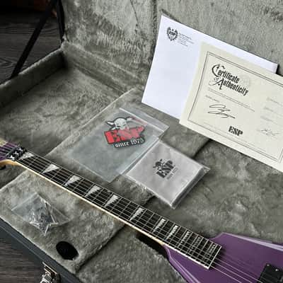 ESP Custom Alexi Laiho HEXED Purple Fade with Pinstripes Mint & Complete image 4