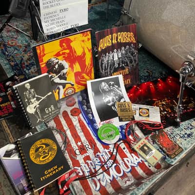 Frank Ferrer's Guns N Roses Chinese Democracy Tour, Pork Pie USA Maple Drum Set, 26",18",16",12" Plus Tour Artifacts. Signed! Authenticated! 2009 image 3