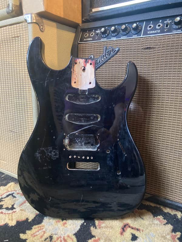 Unknown HSS Lightweight Strat Style Body Unloaded - Black image 1