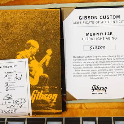 2025 Gibson Custom Shop Dealer Limited '68 Les Paul Custom Bigsby - Double Gold Murphy Lab Light Aged image 12