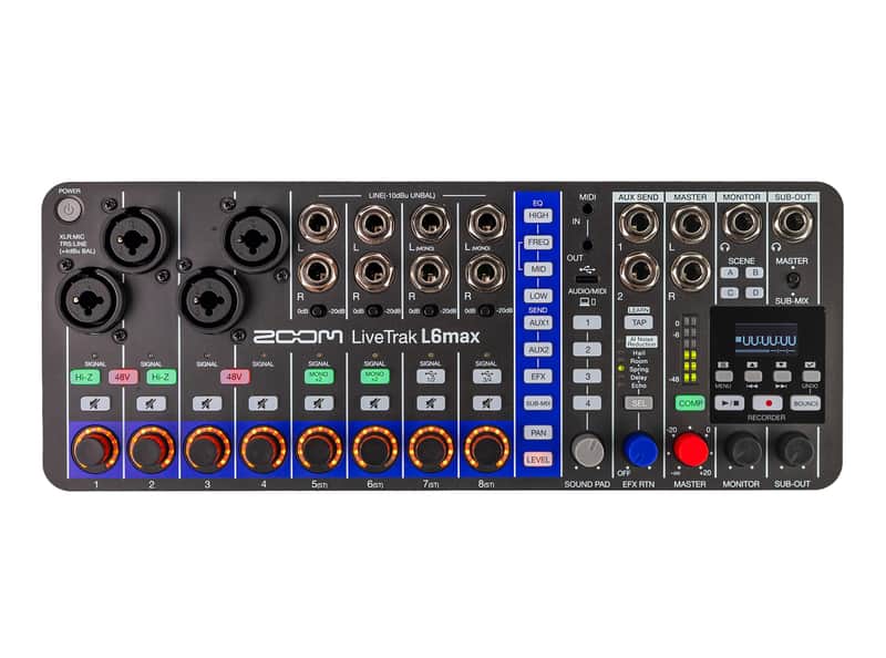 Zoom LiveTrak L6max 12-Channel Mixer + Recorder image 1