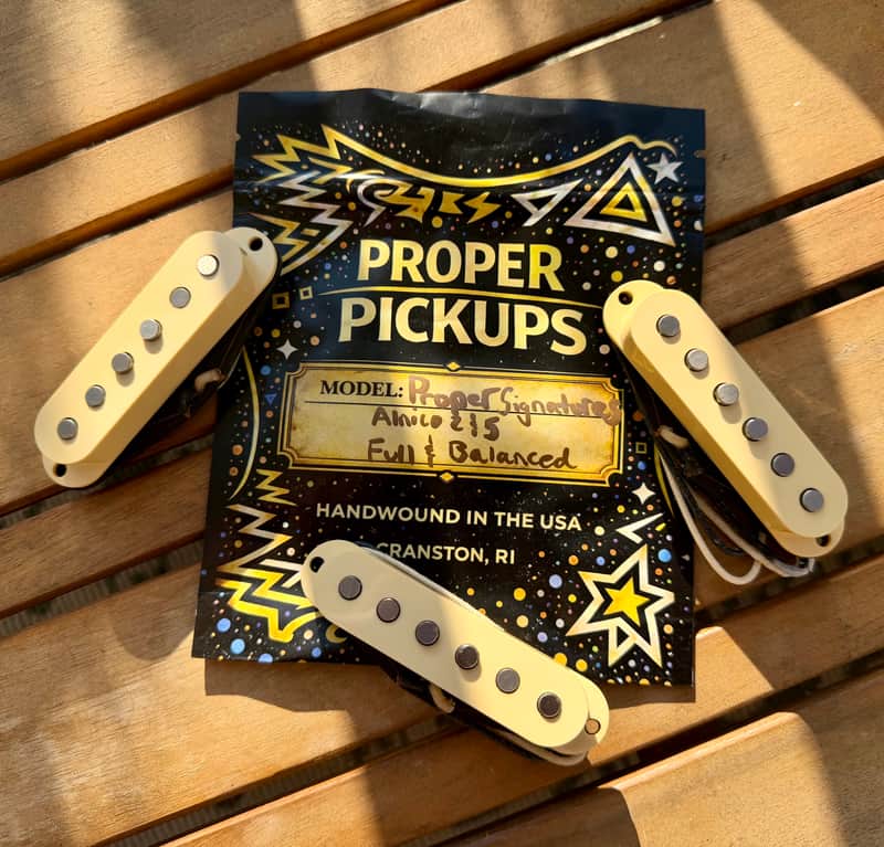 Proper Pickups "Proper Signatures" Handwound Stratocaster Pickup Set w/ Treble Bleed & PIO Capacitor—Aged White image 1