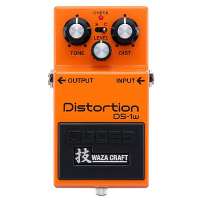 BOSS DS-1W Waza Craft Distortion + BIC-10A-OR 10ft Instrument Cable, Orange image 5