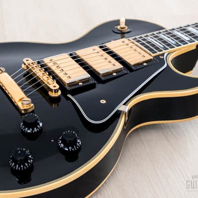 1992 Gibson Pre-Historic '57 Les Paul Custom 3 Pickup Black Beauty w/ 57 Classic PAFs, Case image 6