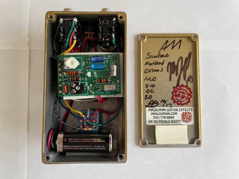 Analogman Sun Face Mullard CV7005 Germanium Fuzz with Sun Dial