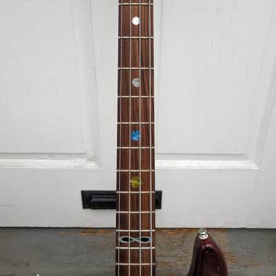 Left-handed G&L L-2000 Tribute Bass refinished in cinnamon sunburst image 8