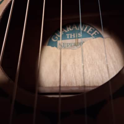 Supertone by Harmony Hawaiian island stencil 1930's  - Natural NECK HAS BEEN RESET image 3