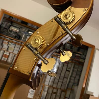 Cecilio CDB-200 4/4 acoustic upright double Bass 2018 - Natural - Distressed image 6