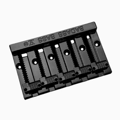NEW Leo Quan® Badass V™ Bass Bridge for 5-string Fender P/Jazz Bass® - BLACK image 3