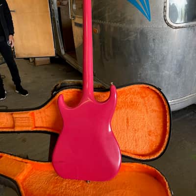 Vintage 1950s 1960s Burns London ‘Custom’ Pink Sonic Bass Guitar Ex. Bill Wyman *Ronnie Lane* image 13