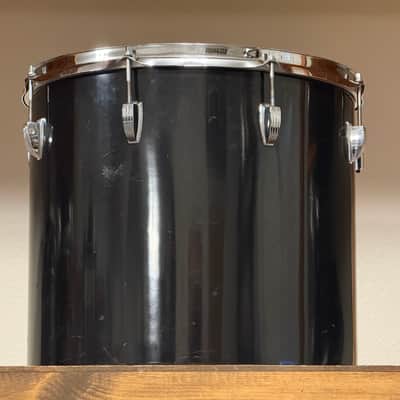 1970's Ludwig 16" Black Cortex 3-Ply Concert Tom 14x16 image 4