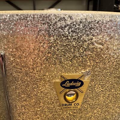 Ludwig No. 908 Jazz Festival 5x14" 8-Lug Snare Transition Badge (1958 - 1960) - Silver Sparkle (VIDEO) image 13