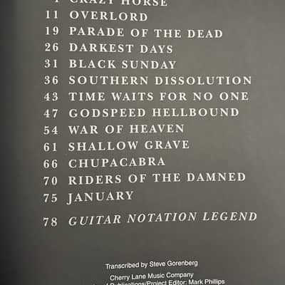 Black Label Society - Order of the Black - Guitar Tab / Tablature Book Zack Wylde image 3