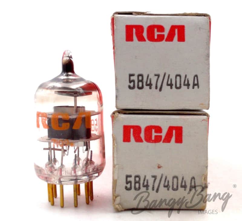 2 RCA 5847/404A/CV3905 Gold Pin RF/IF Amplifier Pentode Valve- BangyBang Tubes image 1