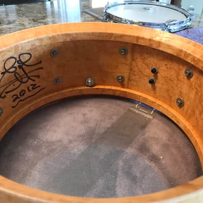 2012 Signed Craviotto 13 X 6 BIRDSEYE MAPLE W/Inlay image 6