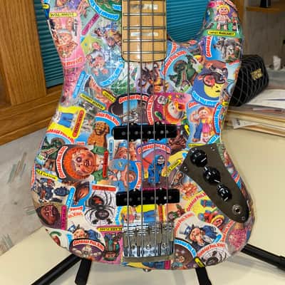 1977 Fender Jazz Bass with Custom "Garbage Pail Kids" Finish image 2