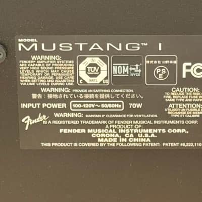 Fender Mustang I (V.1) 20-Watt 1x8" Guitar Combo Modeling Amplifier image 17