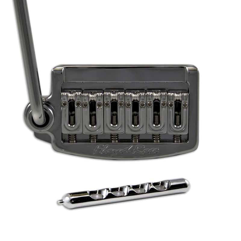 FR Left-Handed Rail Tail Tremolo - Wide, Black Nickel image 1