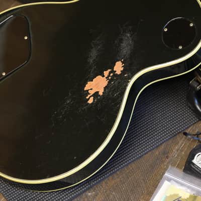 1976 Gibson Les Paul Custom Electric Guitar Black Ebony + OHSC image 17