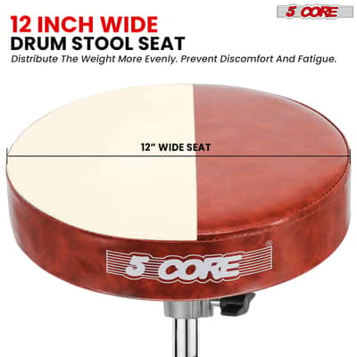 5 Core Drum Throne 3" Padded Drum Seat Height Adjustable Drumming Chair for Practice and Performance image 4