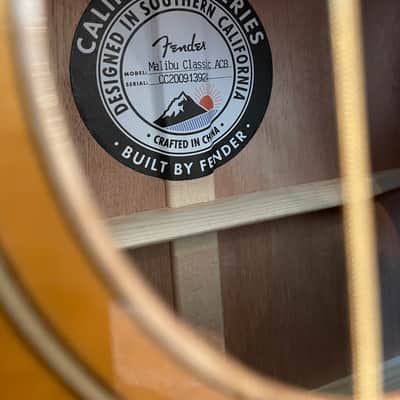 Fender Malibu Classic Acoustic-Electric Guitar - Aged Cognac Burst w/Deluxe Bag ***Brand New Old Stock! image 11