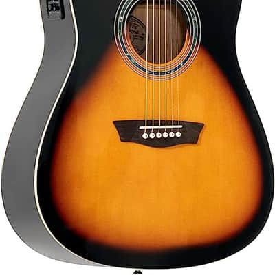 Washburn WA90CEVSB Dreadnought Linden Top Okoume Neck 6-String Acoustic-Electric Guitar image 3