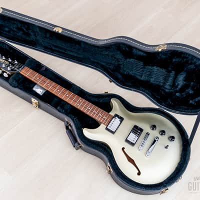 2001 Hamer USA Artist Semi-Hollow Guitar Silver Sparkle w/ Seymour Duncan '59 SH-1, Case image 20