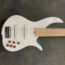 F Bass BN5 Trans White with Bloodwood Binding