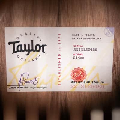 Taylor 214ce Grand Auditorium Acoustic/Electric Guitar with Gig Bag image 13