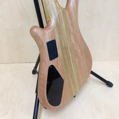 4/4 Haze Neck-thru 4-String Electric Bass Guitar Natural+Free Gig Bag. SPB-3213N image 9