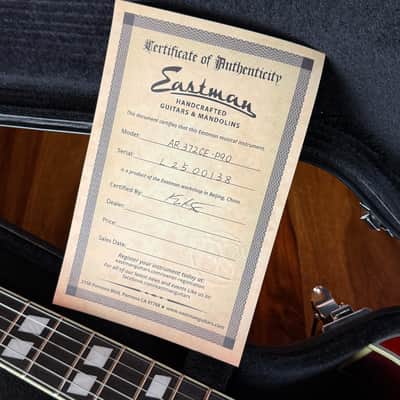 Eastman AR372CE-P90 Hollow Body Archtop NEW - incl. Case image 17