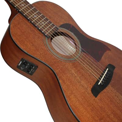Sawtooth Mahogany Series Parlor Acoustic Electric Guitar with Mahogany Back and Sides image 6