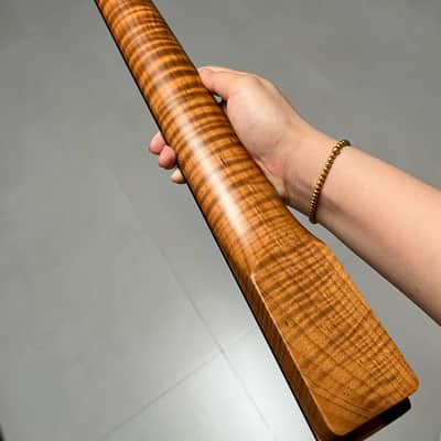 AAAAA Tele Ebony Fretboard Roasted flame Maple Electric Guitar Neck Radius 12inch Round stainless steel 22 frets hole 10mm Radius: 12 inches image 13