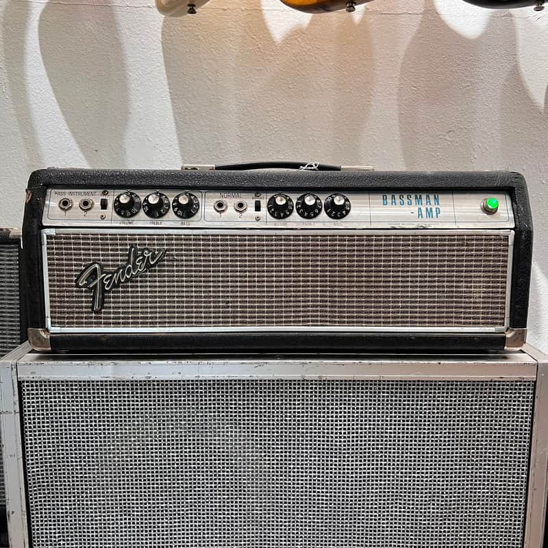 Fender Bassman "Drip Edge" 2-Channel 50-Watt Guitar Amp Head 1968 - 1969 - Silverface - Very Good