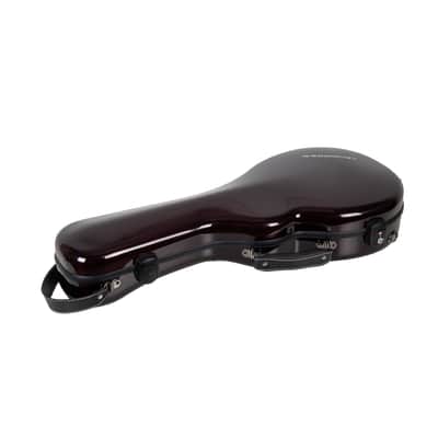 Crossrock Air Carbon Mandolin Case for F-Style (Fits Gibson F5) | Gloss 3K Carbon Weave Finish in Crimson Red, TSA Lock, Backpack Straps, Dust Cover – Elite Flight Case image 4