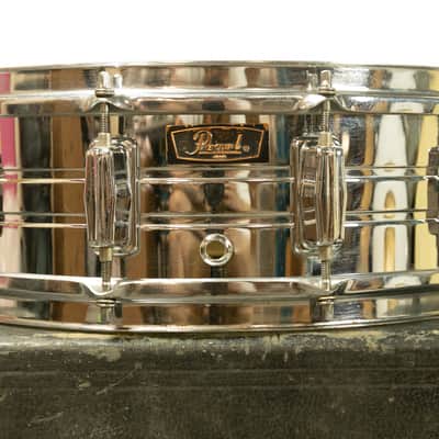 1970s Pearl 5x14 Chrome Over Steel Snare Drum image 1