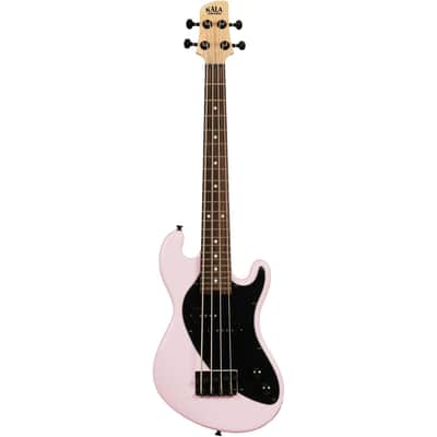 Kala Solidbody U-Bass Electric Bass Guitar - Pale Pink image 2