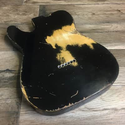 Made to Order - FRANCHIN Mars guitar body Relic Aged 100% Nitro Lacquer COLOR OVER COLOR (Butterscotch/ Sunburst/ Black/ White/ Blue/ Green/ Yellow/ Red/ Pink/ Burgundy/ Purple/ Gold/ Silver, etc.) Basswood Poplar Telecaster-Tele-T-Style Made in Italy image 3